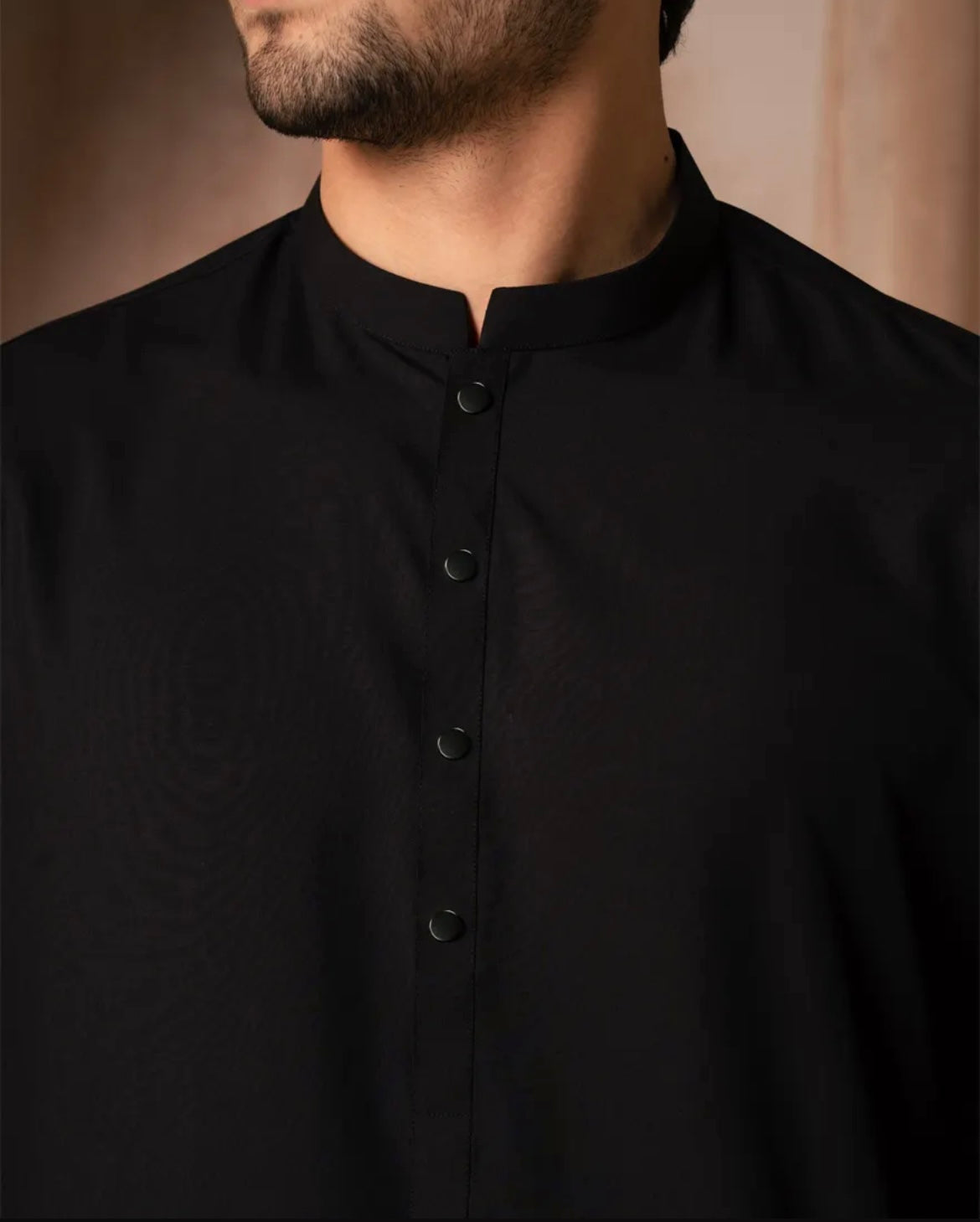BLACK BLENDED KURTA TROUSER