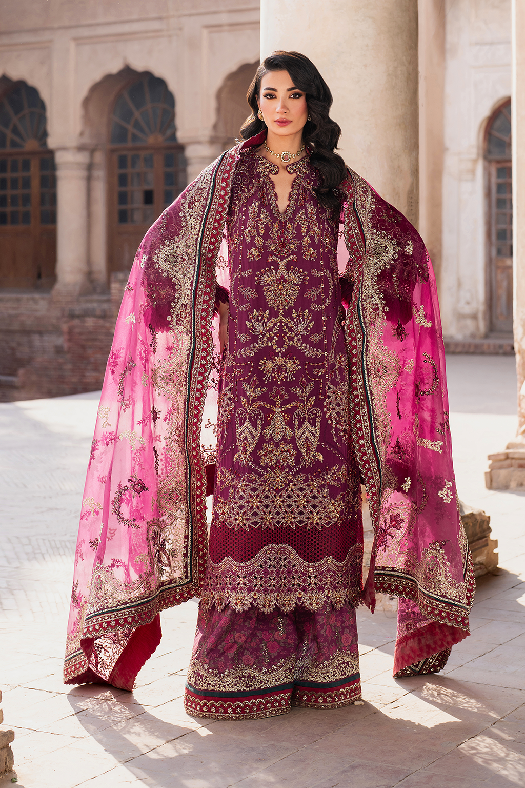 IZNIK ILC-04 EMBROIDERED CHIFFON