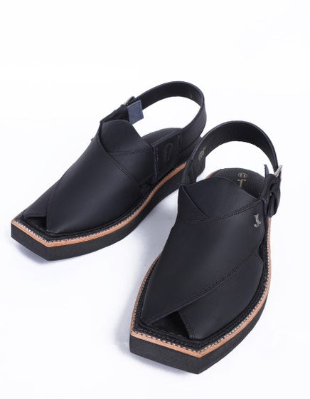 MATT BLACK TRENDY PESHAWARI CHAPPAL