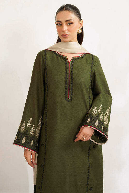EMBROIDERED JACQUARD KHADDAR RTW-1251