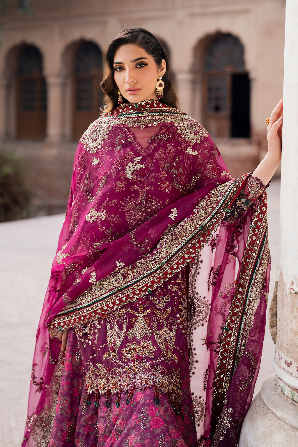 IZNIK ILC-04 EMBROIDERED CHIFFON