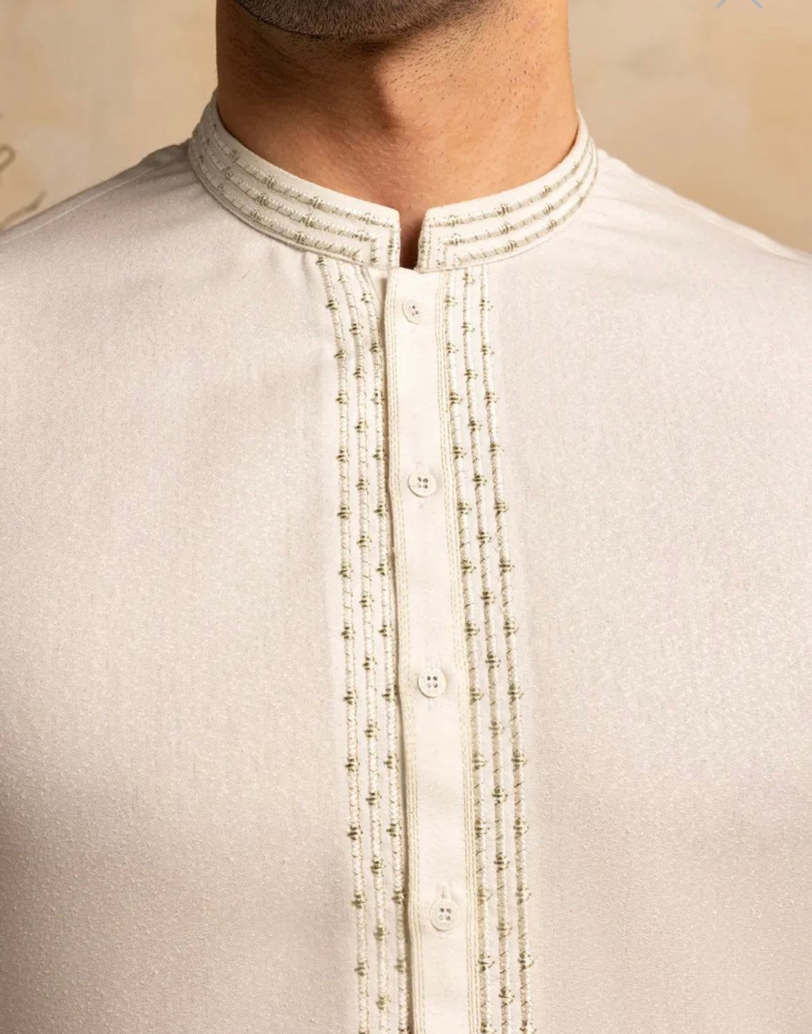 OFF WHITE BLENDED FORMAL KAMEEZ SHALWAR