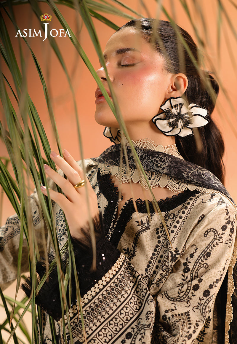AJUBU-18 Printed Embroidered Lawn 2 Pcs