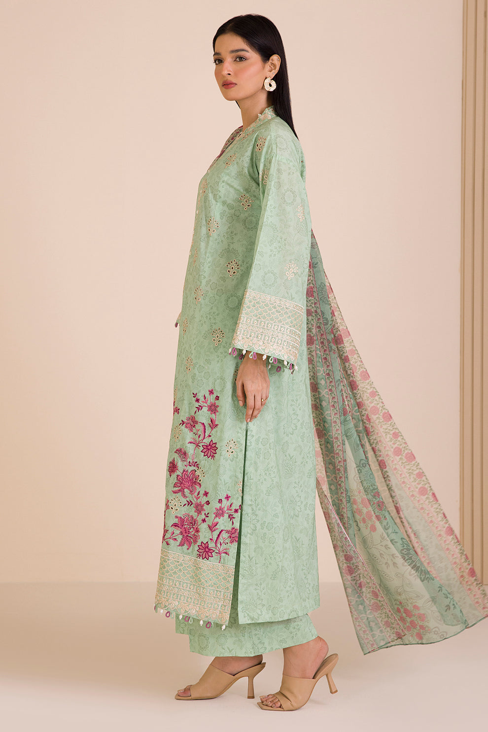 Embroidered Shirt Shalwar Dupatta - 0056