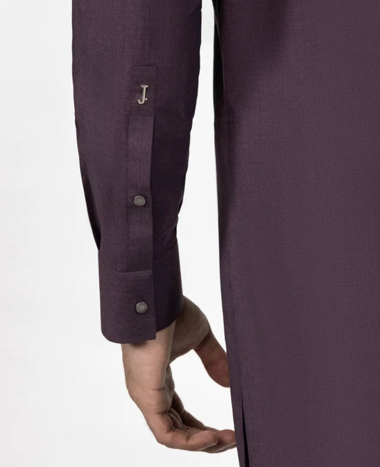 DARK PURPLE BLENDED CASUAL KAMEEZ SHALWAR
