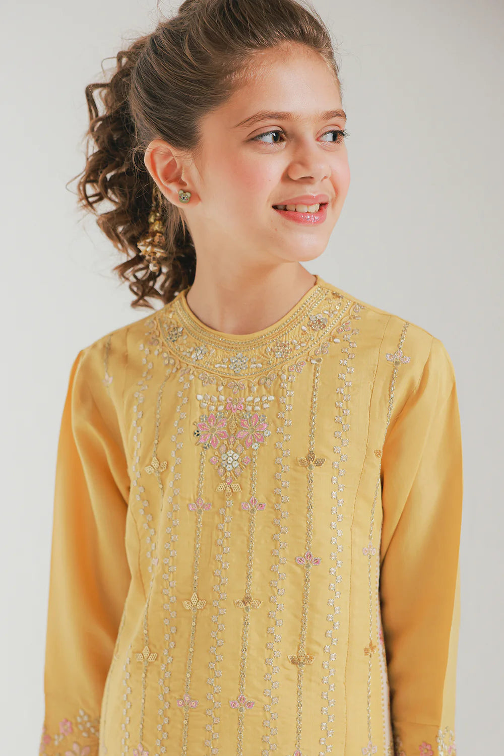 ETHNC GIRLS EMBROIDERED SUIT
