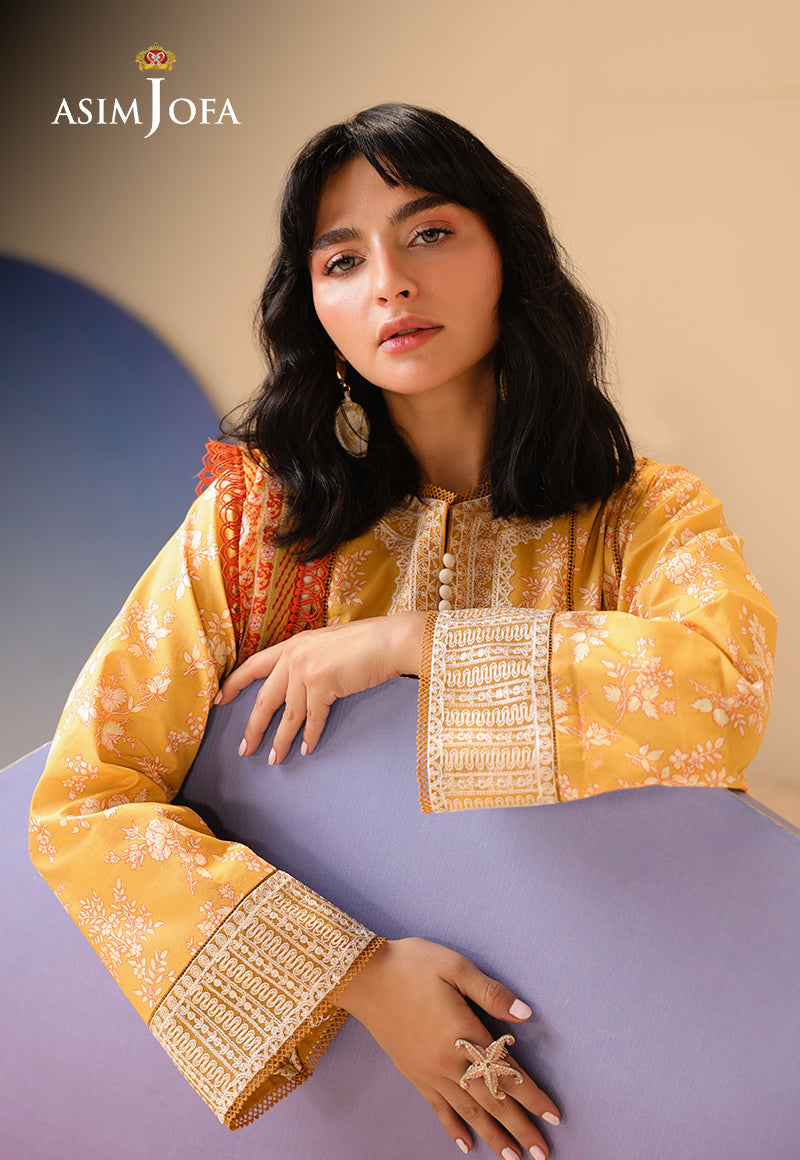 AJUBU-22 Printed Embroidered Lawn 3 Pcs