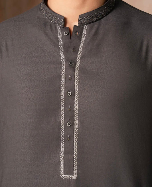 GREY BLENDED FORMAL KURTA