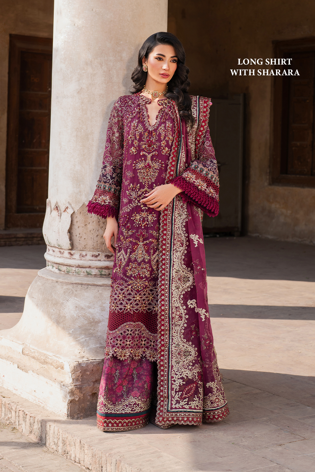 IZNIK ILC-04 EMBROIDERED CHIFFON
