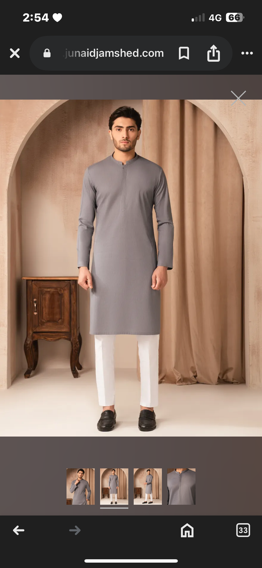 DENIM BLUE COTTON CASUAL KURTA