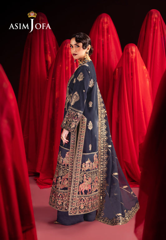 AJMVB-11 EMBROIDERED VELVET STITCHED 3 PCS