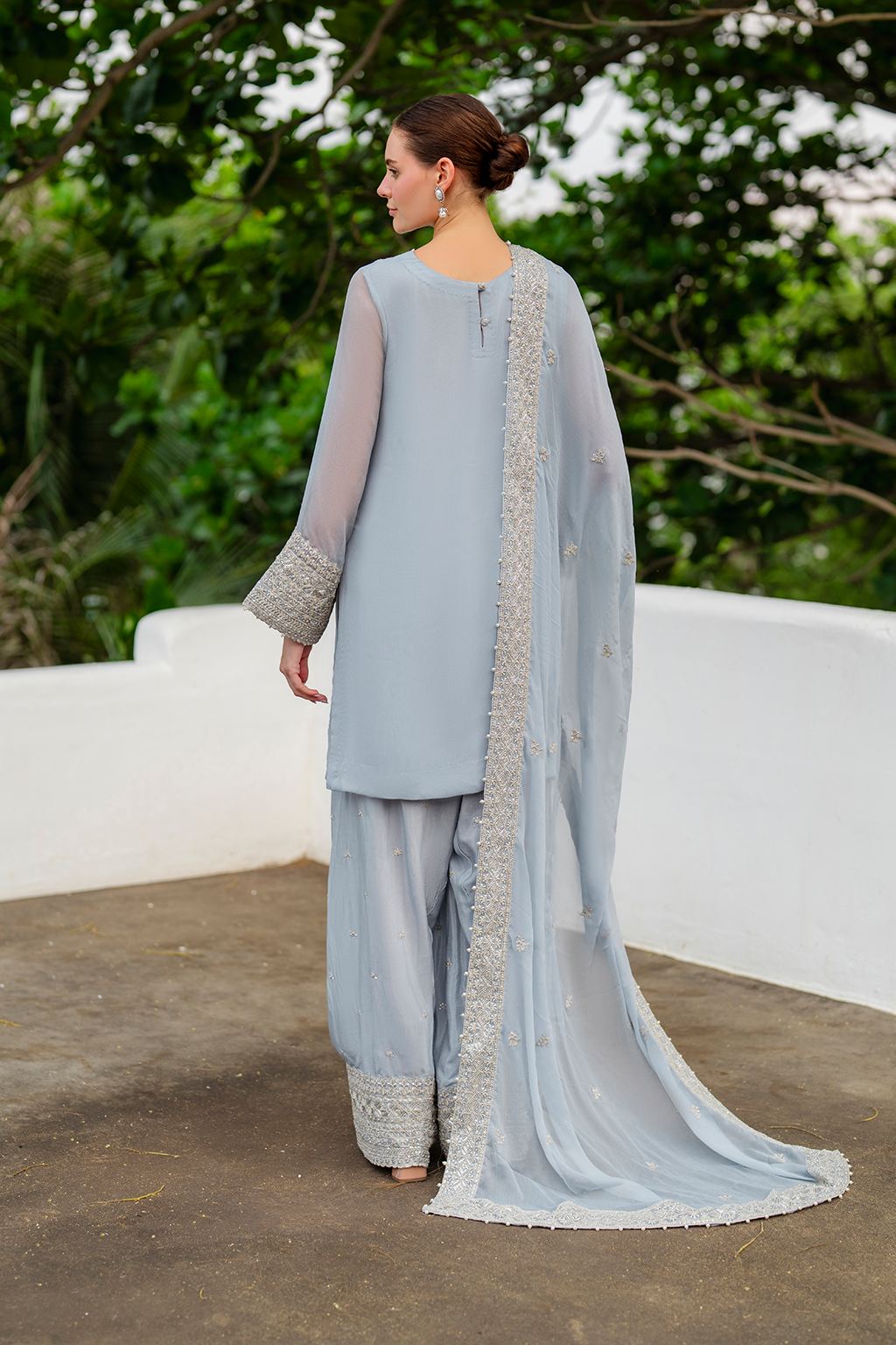 IZNIK CC-70 EMBROIDERED CHIFFON