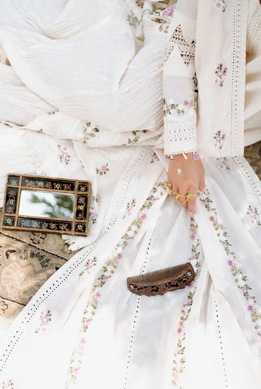 PETAL PARADISE-3PC EMBROIDERED LAWN SUIT