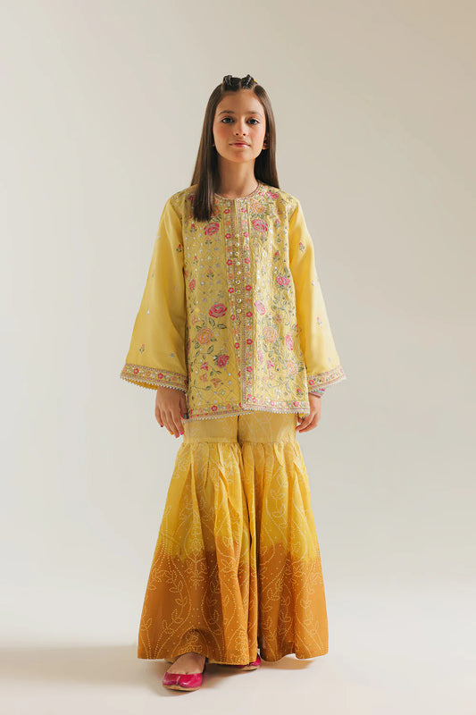 ETHNC GIRLS EMBROIDERED SUIT