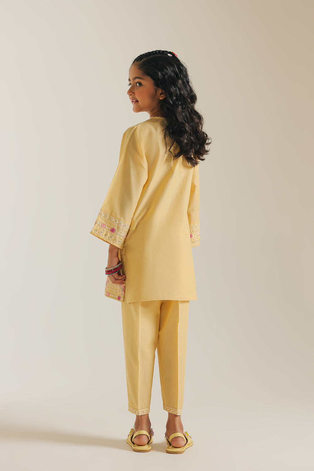 ETHNC GIRLS EMBROIDERED SUIT