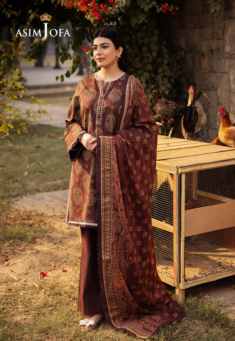 AJUBJ-23 Printed Lawn 3 Pcs