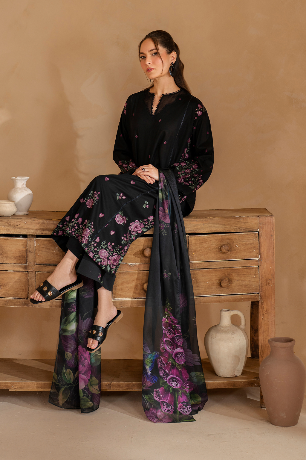 IZNIK UE-477 EMBROIDERED LAWN