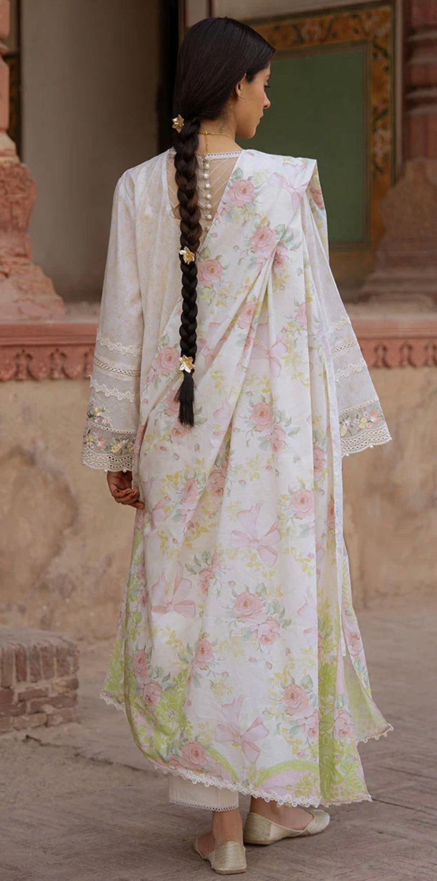 FLORAL GARLAND-3PC PRINTED LAWN SUIT