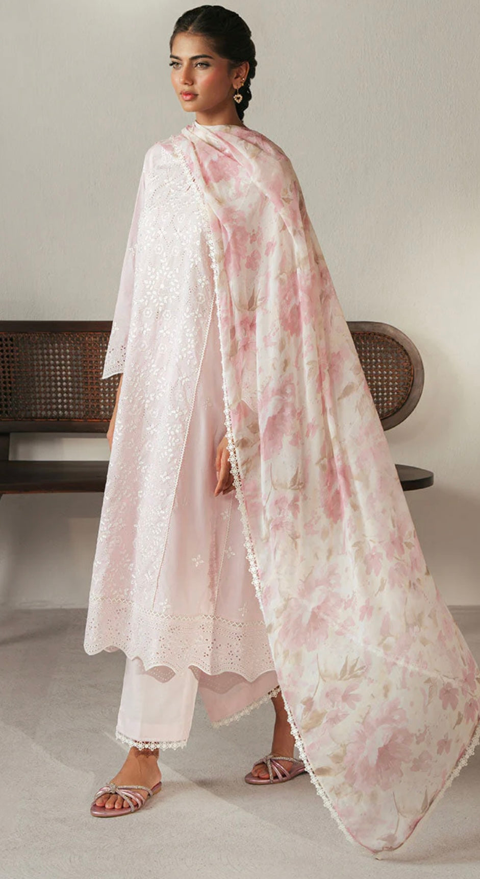 LILAC ROSE-3PC CHIKANKARI SUIT