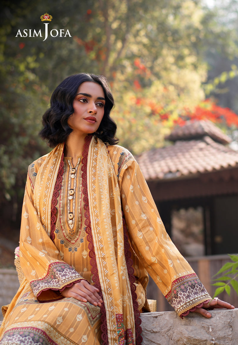 AJUUB-07 Printed Lawn 3 Pcs