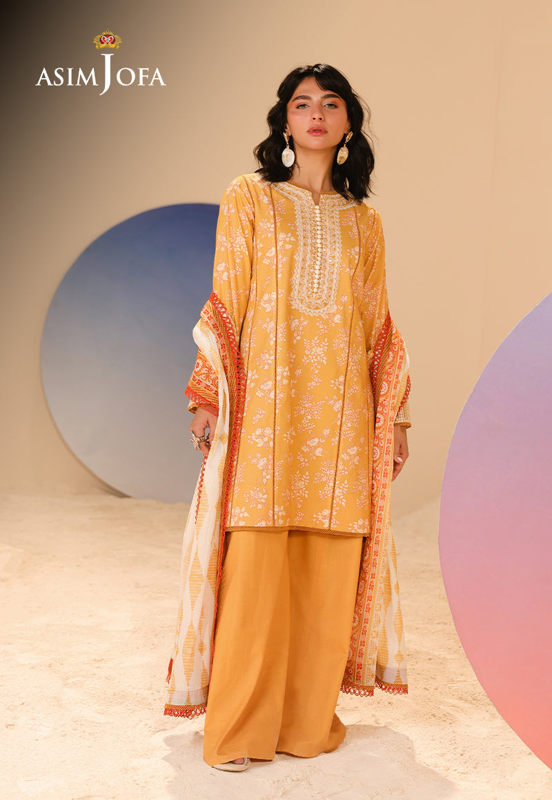 AJUBU-22 Printed Embroidered Lawn 3 Pcs