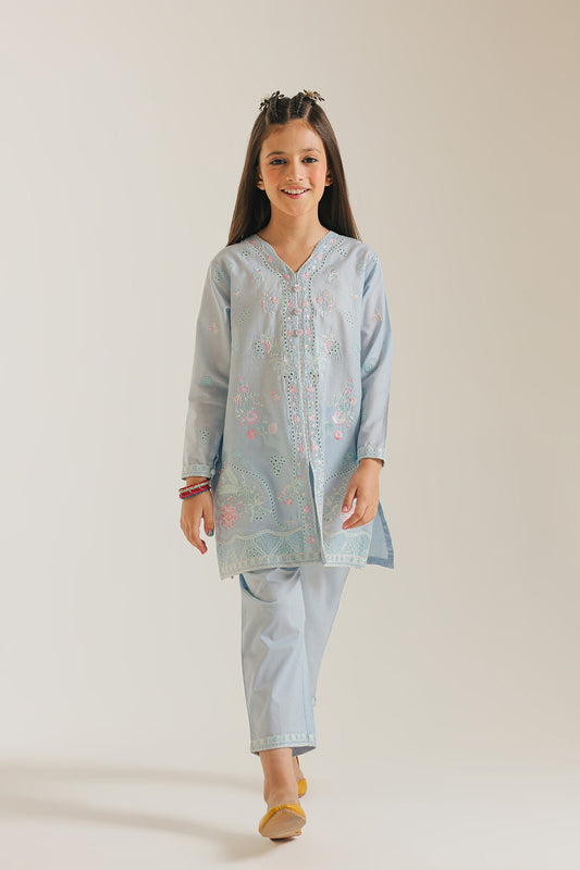 ETHNC GIRLS EMBROIDERED SUIT