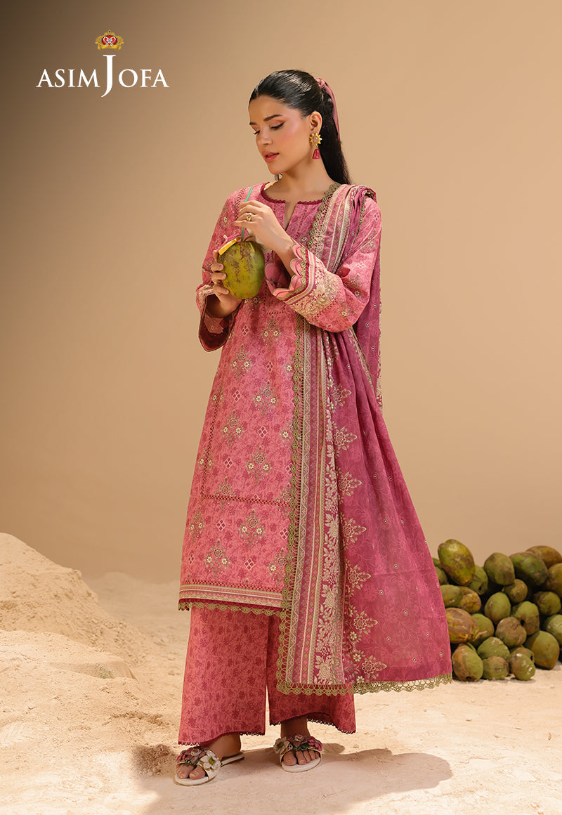 AJUBU-28 Printed Lawn 3 Pcs