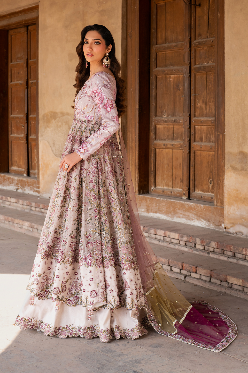 IZNIK ILC-08 EMBROIDERED PRINTED SILK