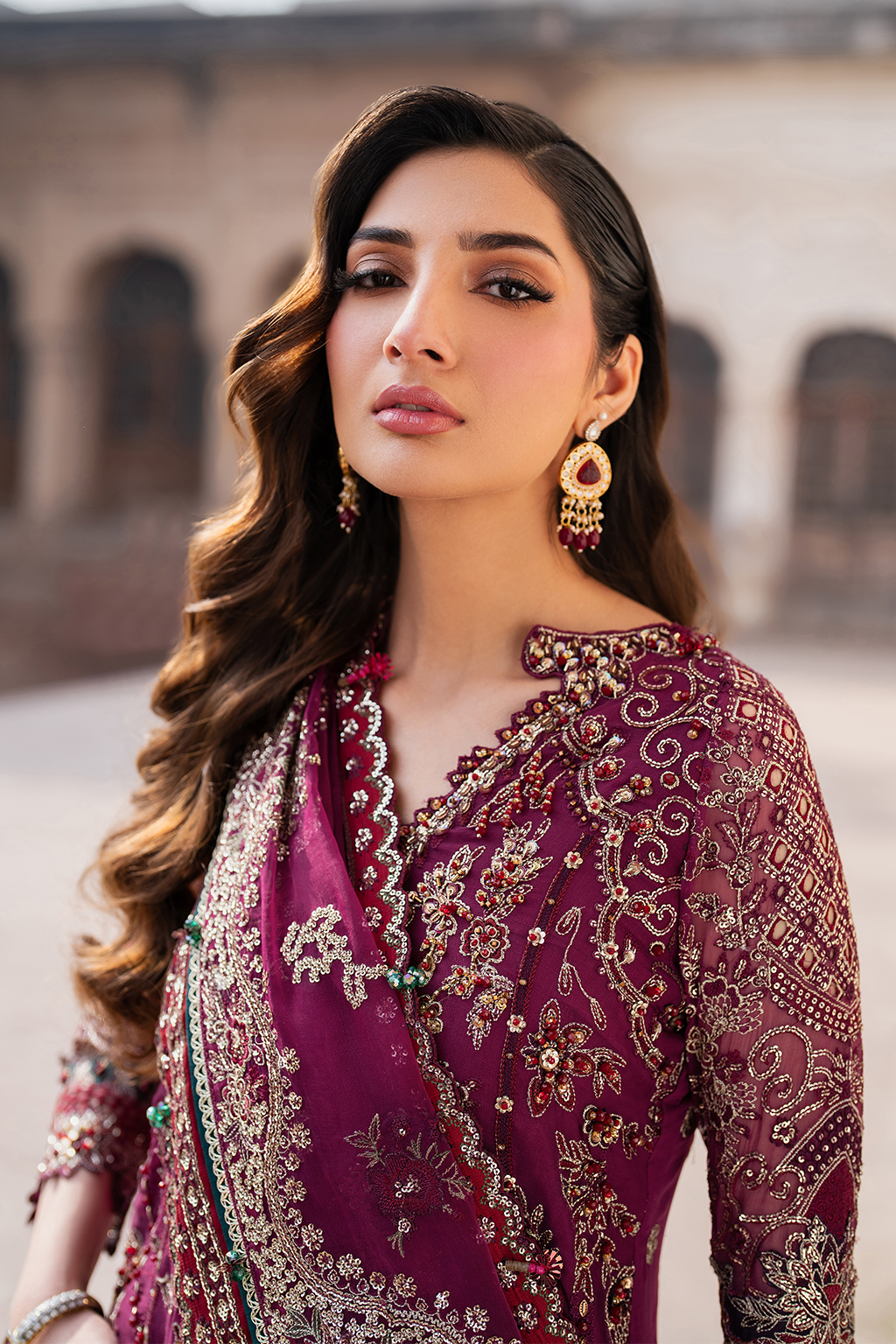 IZNIK ILC-04 EMBROIDERED CHIFFON