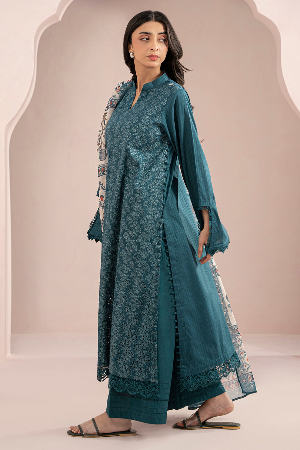 Embroidered Shirt Shalwar Dupatta - 0537