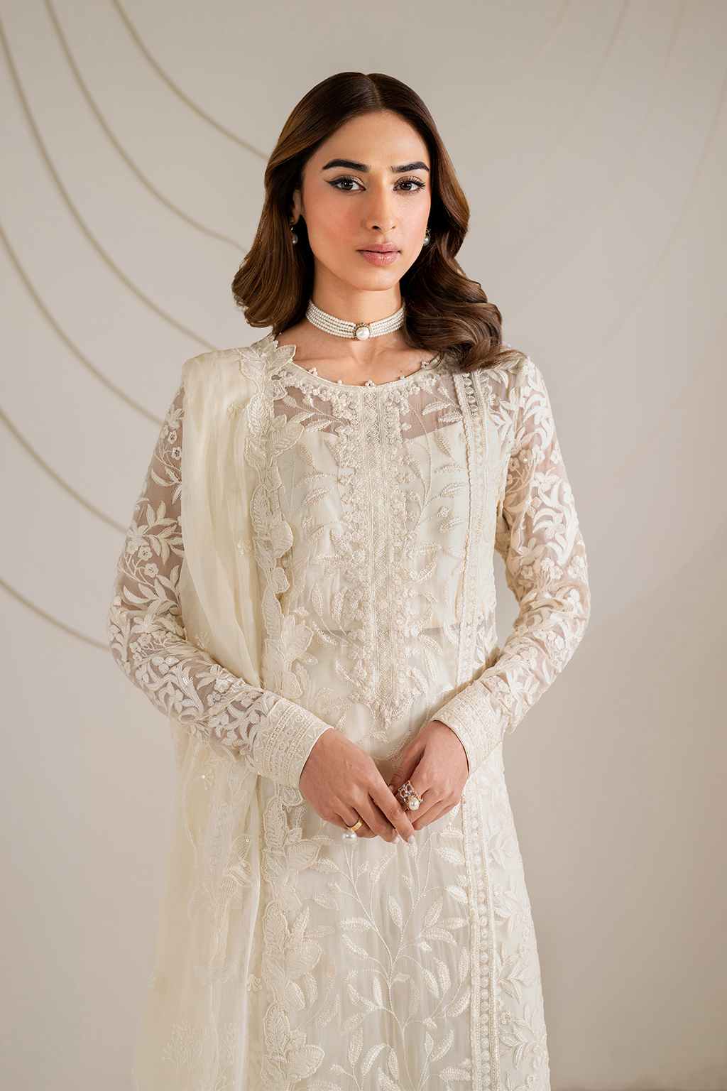 IZNIK UE-391 EMBROIDERED CHIFFON