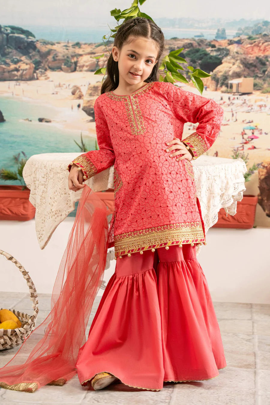 MARIAB GIRLS 3 Piece Embroidered Lawn Suit