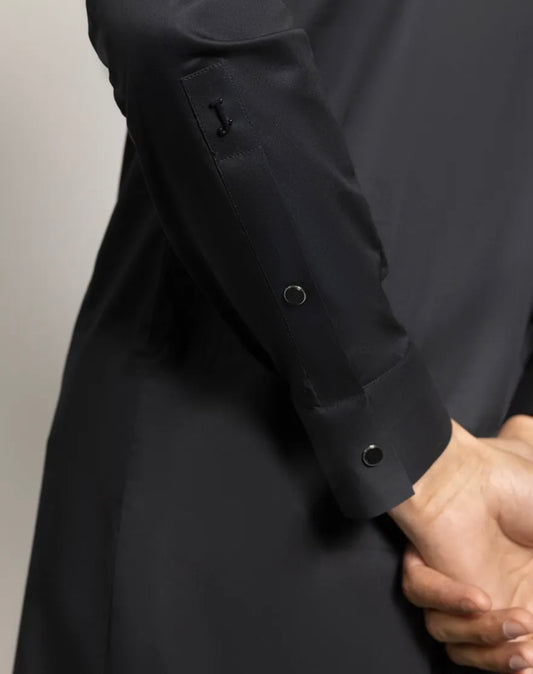 BLACK COTTON CASUAL KAMEEZ SHALWAR