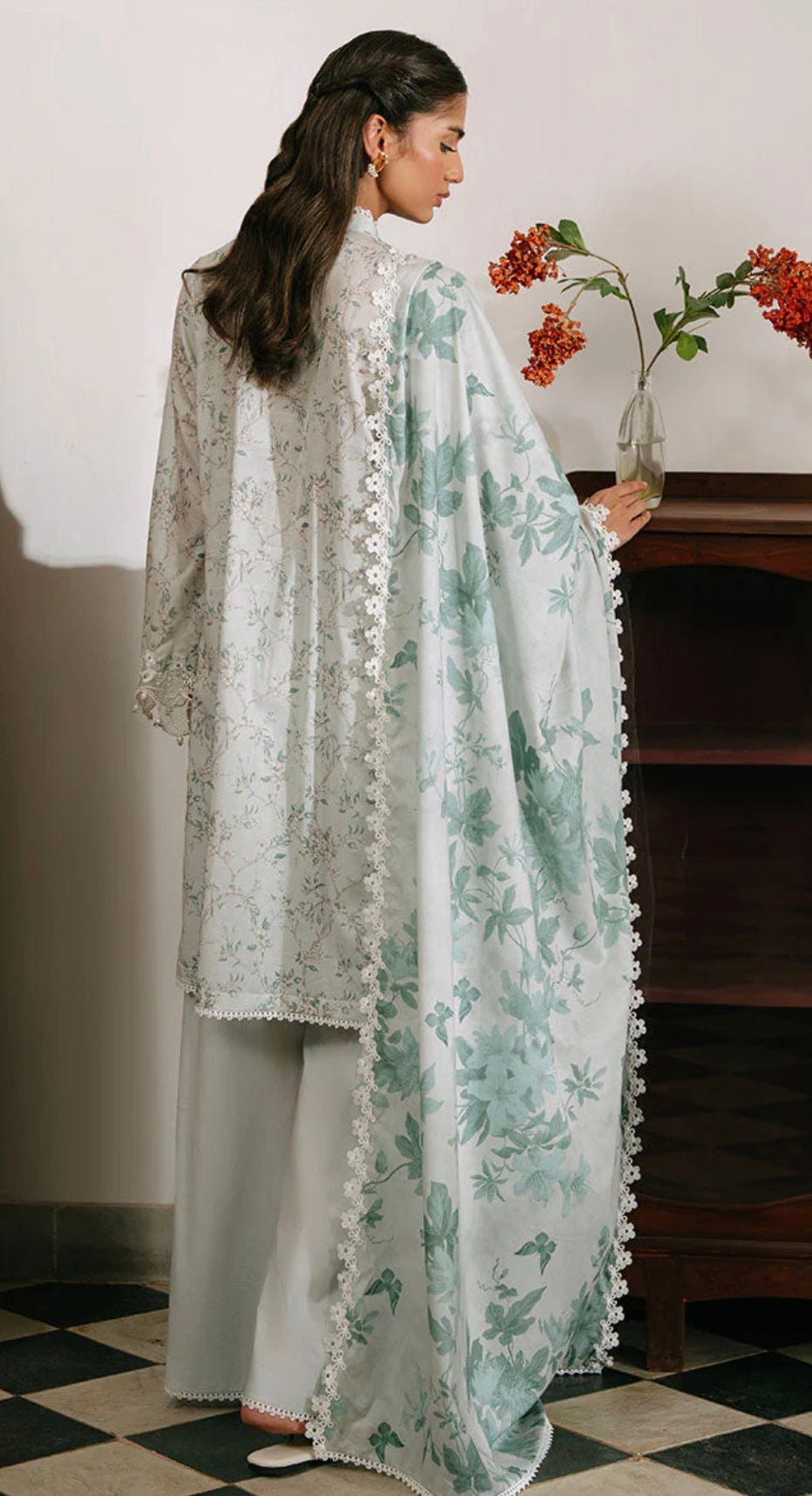 CROSS STITCH - TROPICAL BEAM-3PC PRINTED CAMBRIC SUIT