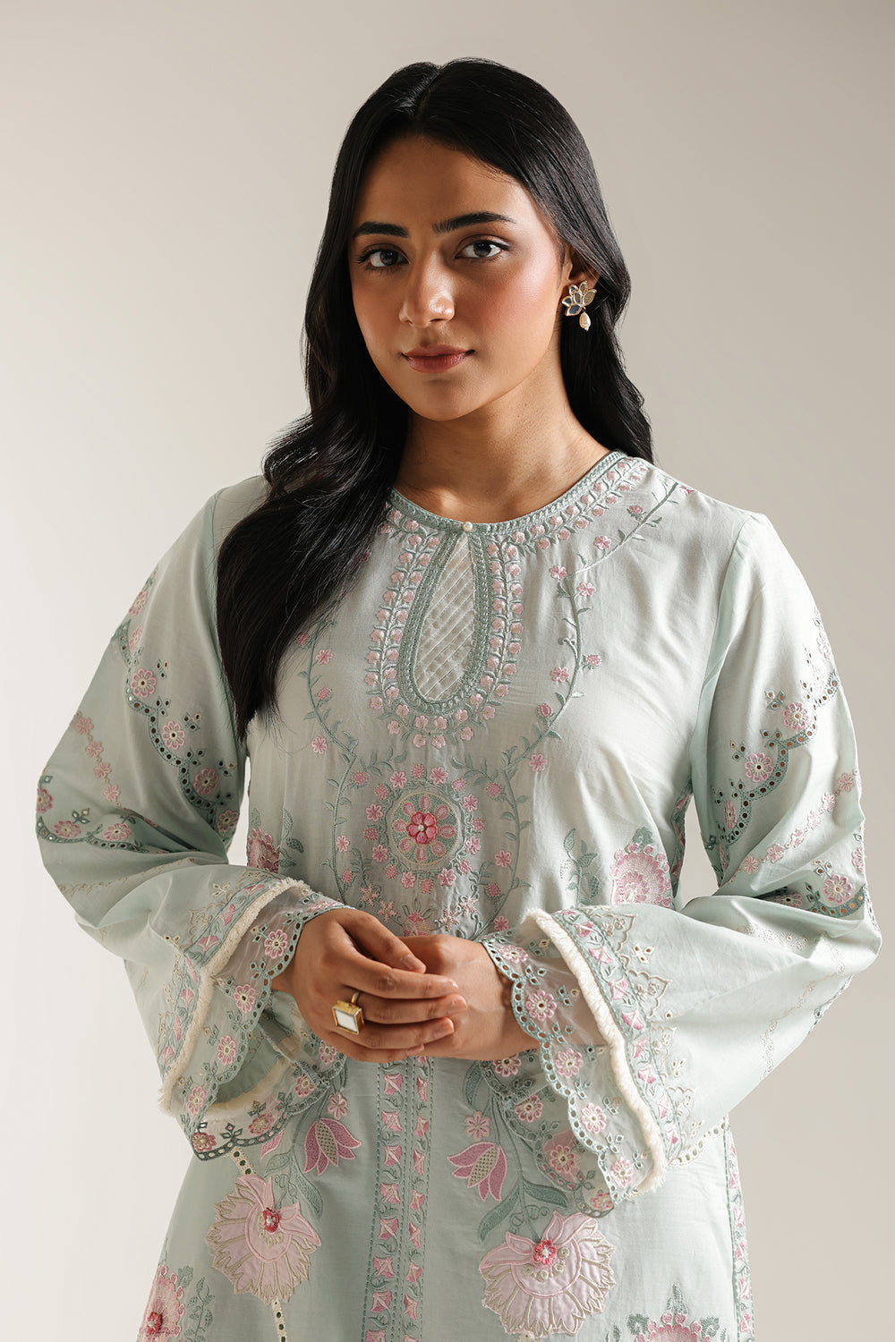 ETHNC WOMEN EMBROIDERED SUIT
