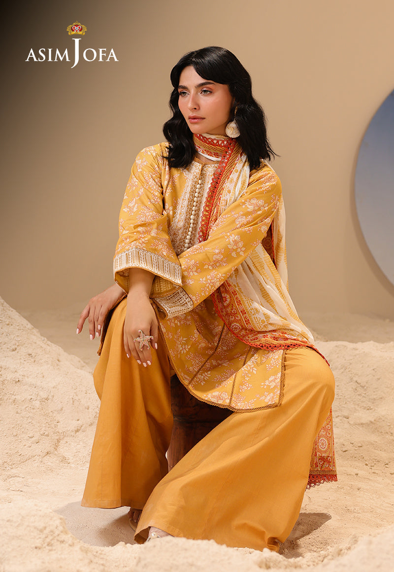 AJUBU-22 Printed Embroidered Lawn 3 Pcs