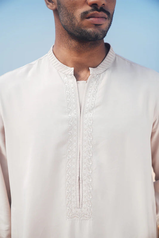 'Soft Pink' Embroidered Kurta Pajama
