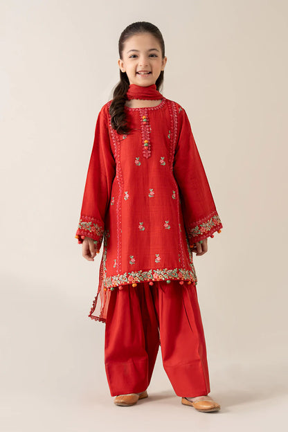 MARIAB GIRLS 3 Piece Embroidered Dobby Suit