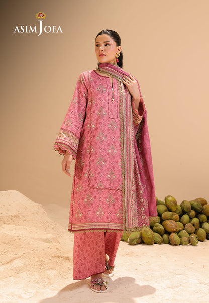 AJUBU-28 Printed Lawn 3 Pcs