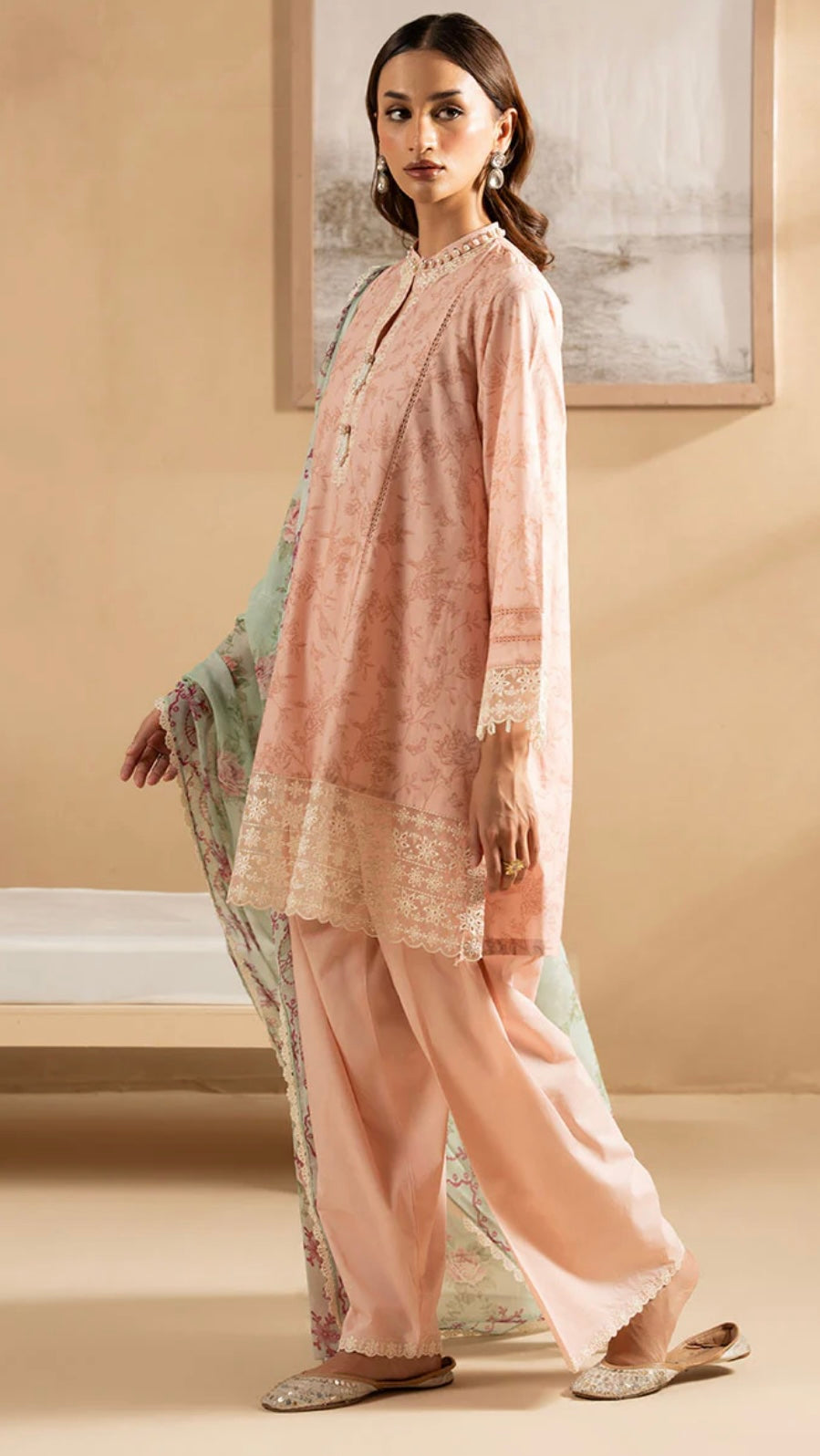 ROSE BLEND- 3PC EMBROIDERED LAWN SUIT