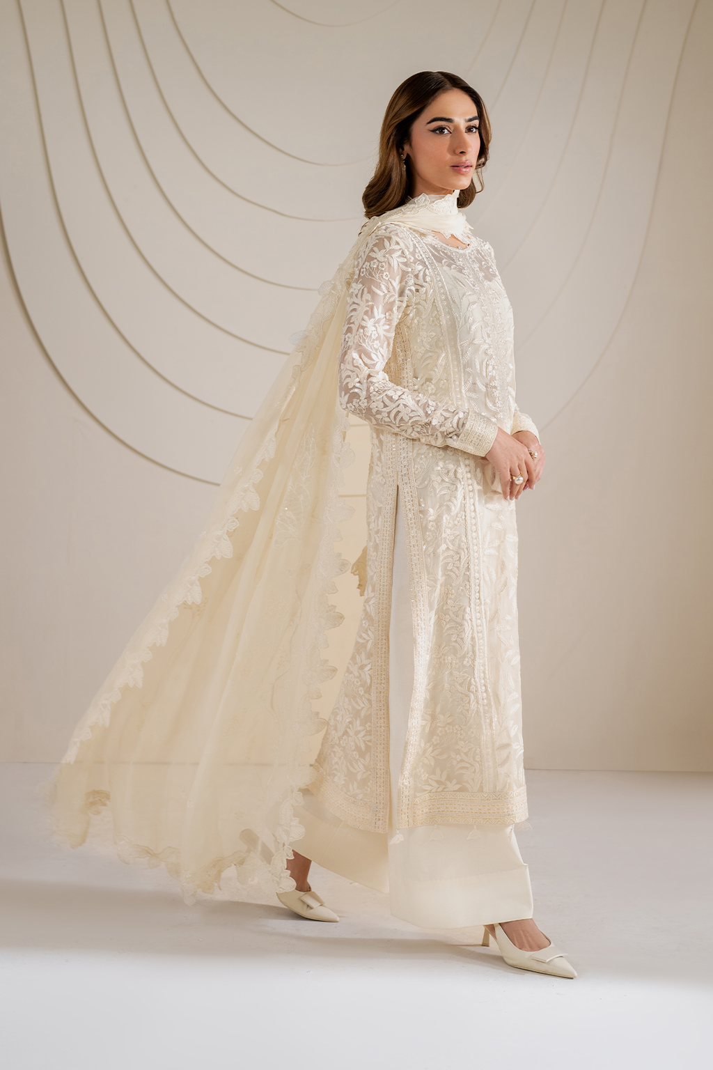 IZNIK UE-391 EMBROIDERED CHIFFON