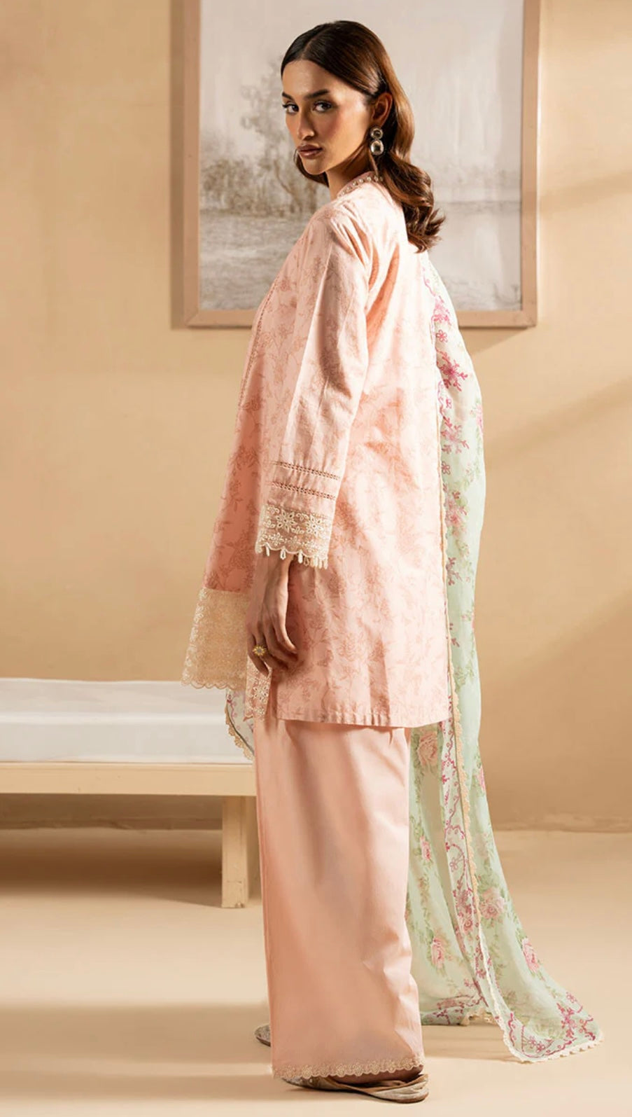 ROSE BLEND- 3PC EMBROIDERED LAWN SUIT