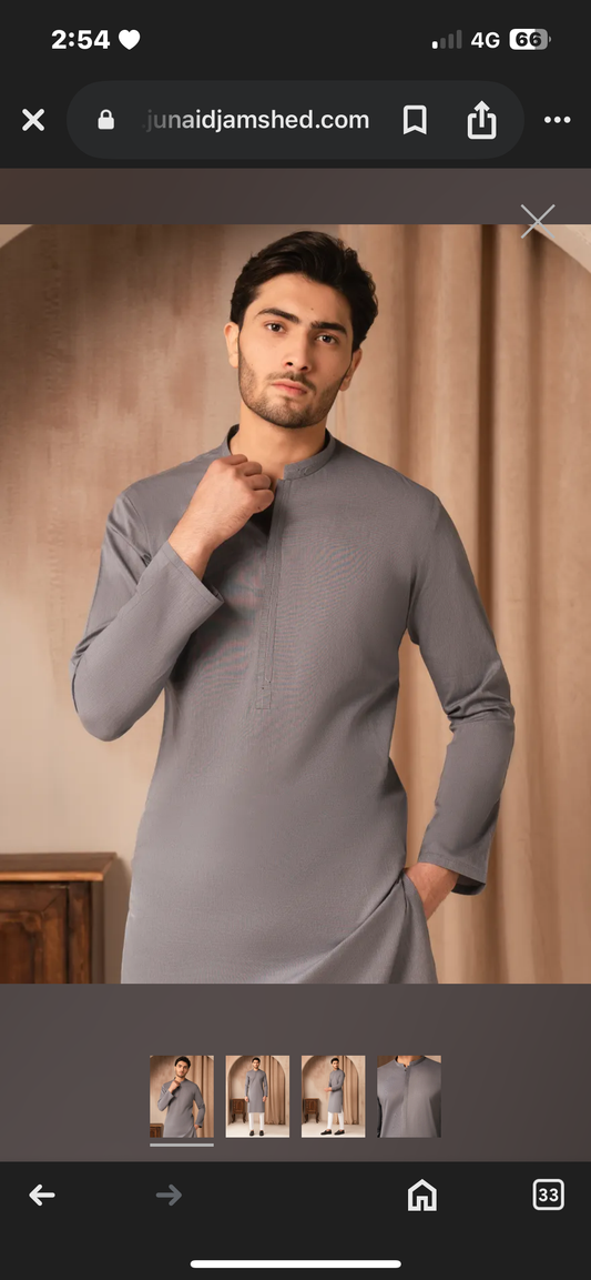 DENIM BLUE COTTON CASUAL KURTA