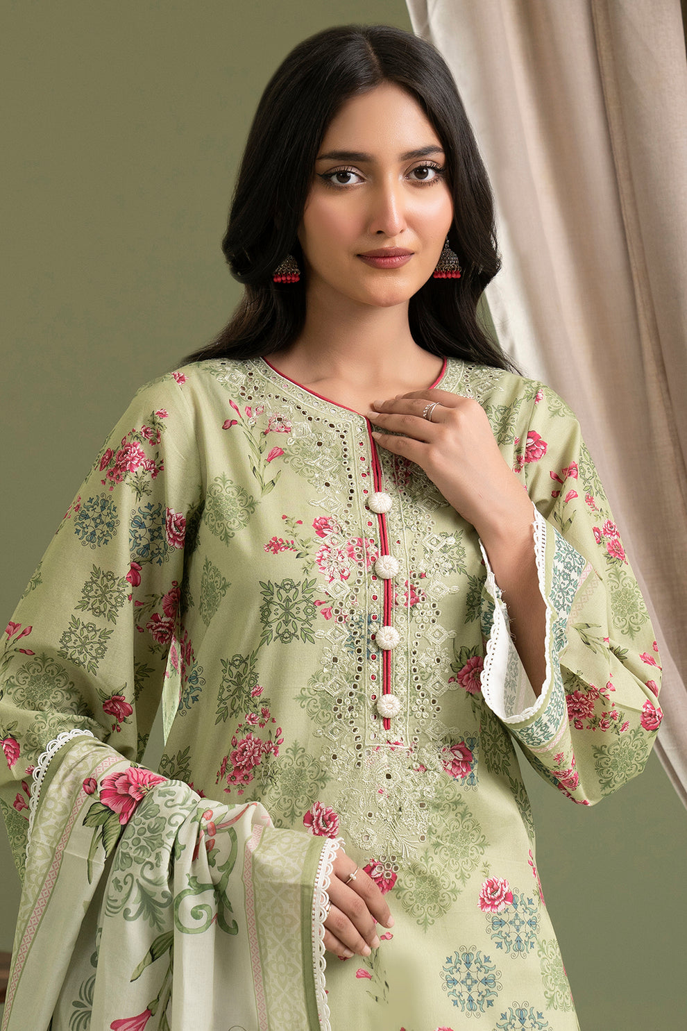 Embroidered Shirt Dupatta - 0423