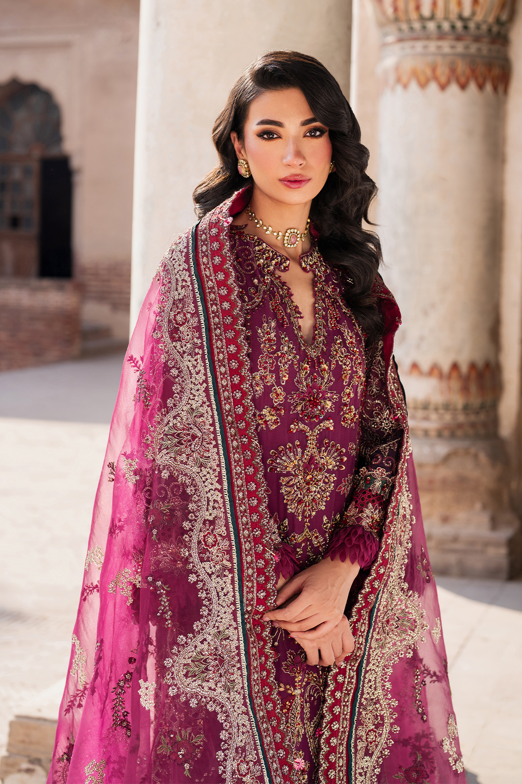 IZNIK ILC-04 EMBROIDERED CHIFFON