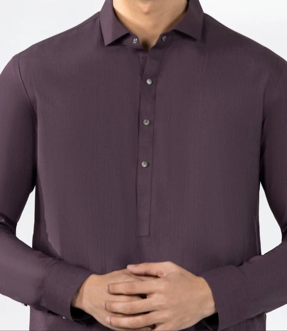 DARK PURPLE BLENDED CASUAL KAMEEZ SHALWAR