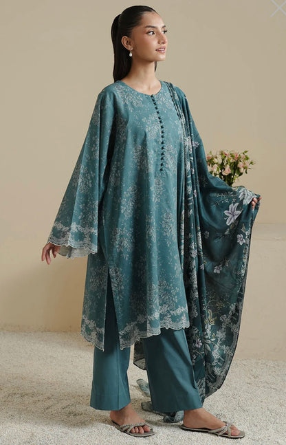 MIDNIGHT TWILIGHT-3PC PRINTED LAWN SUIT