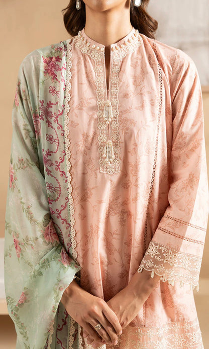 ROSE BLEND- 3PC EMBROIDERED LAWN SUIT