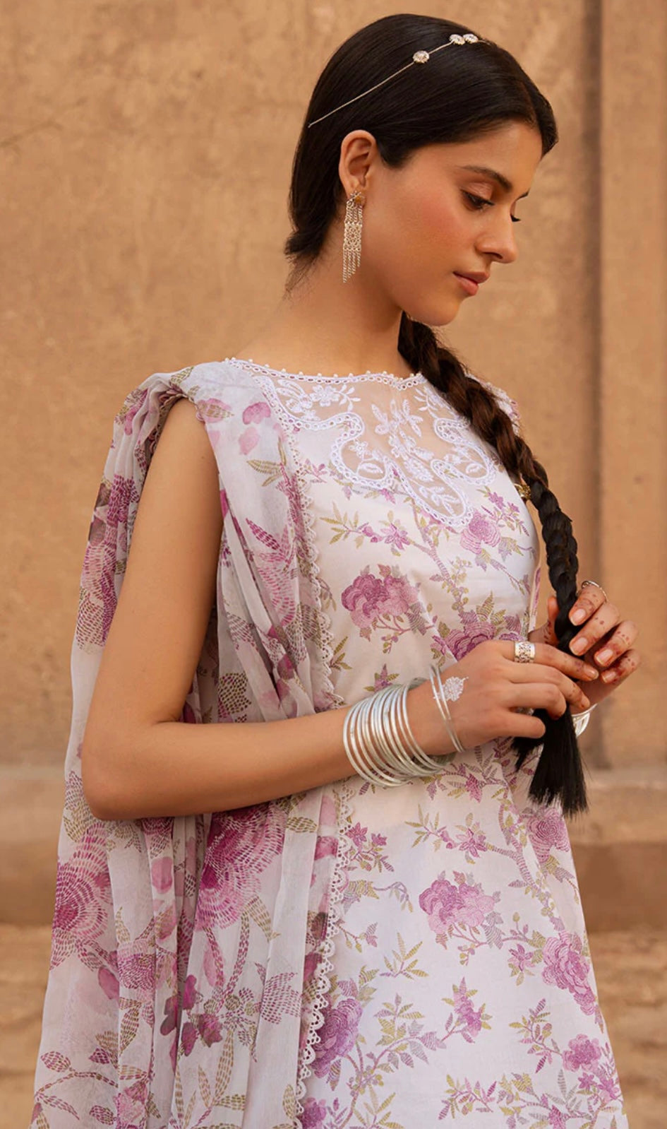 LILAC HINT-3PC PRINTED LAWN SUIT