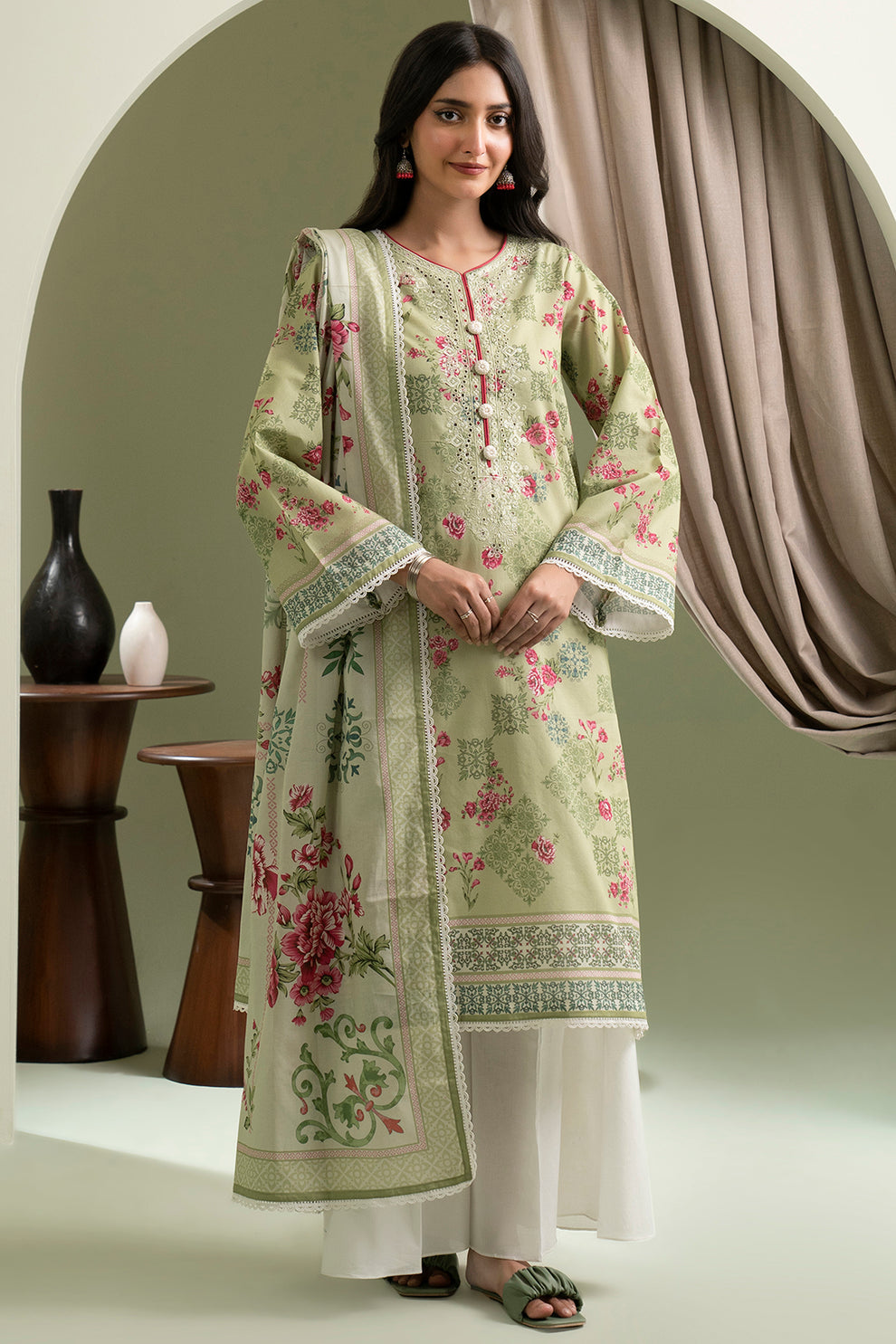 Embroidered Shirt Dupatta - 0423